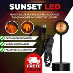 Sunset LED - Luminária que imita o Sol. Luminária Gold Hour