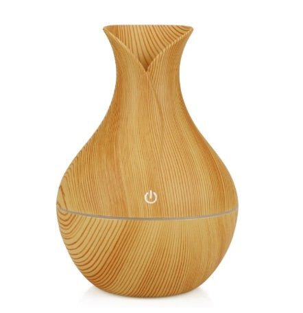 Umidificador De Ar Aromaterapia 130ml Difusor Ultrassônico Portátil Estilo Madeira Led - Imagem 3