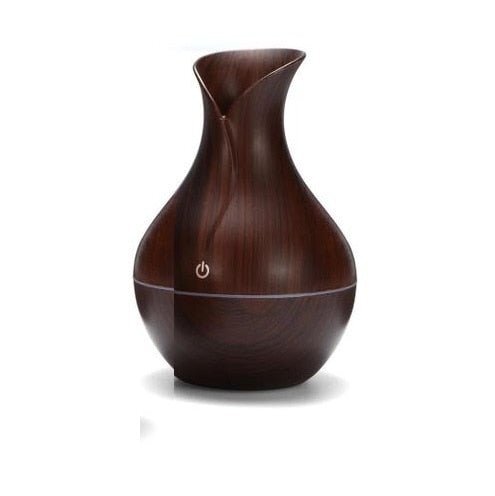 Umidificador De Ar Aromaterapia 130ml Difusor Ultrassônico Portátil Estilo Madeira Led - Imagem 2
