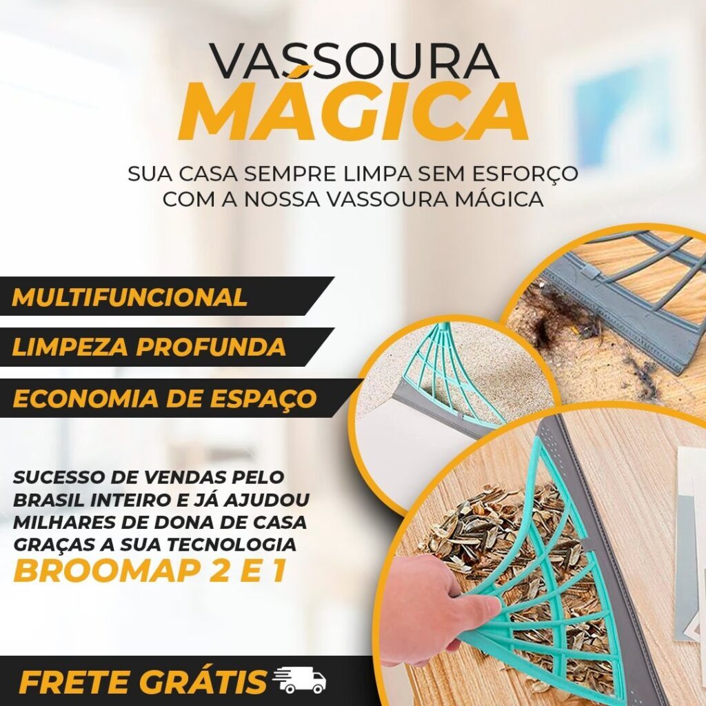 Vassoura Mágica - Vassoura Multifuncional 2 em 1