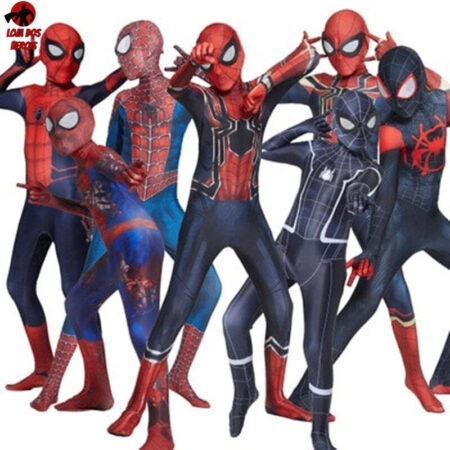 Fantasia Cosplay Heróis Infantil Homem Aranha De Ferro Eventos Traje - Imagem 2