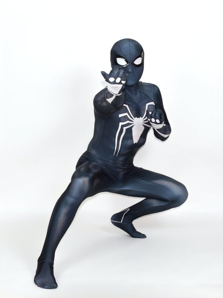 Fantasia Homem-Aranha Black Ps4 Game Cosplay Traje Luxo Profissional - Imagem 2