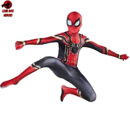 Fantasia Infantil Cosplay Heróis Homem Aranha De Ferro Eventos Festas Aniversários - Imagem 2