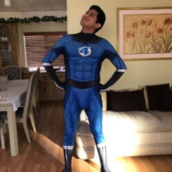 Fantasia Masculina Fantástico Quarteto Adulto Cosplay Traje Luxo