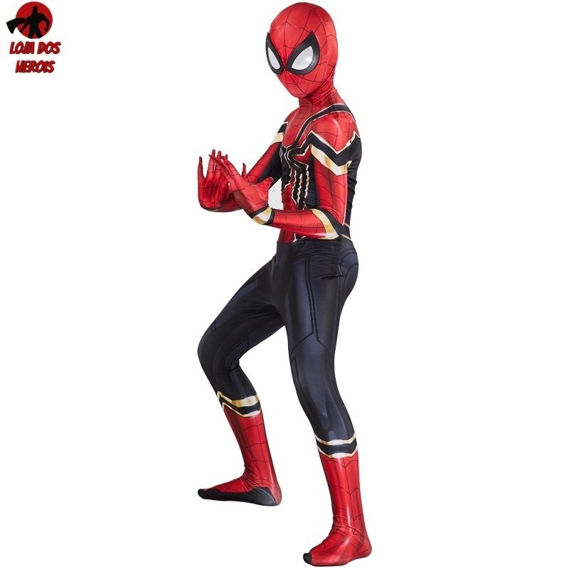 Fantasia Infantil Cosplay Heróis Homem Aranha De Ferro Eventos Festas Aniversários - Imagem 3