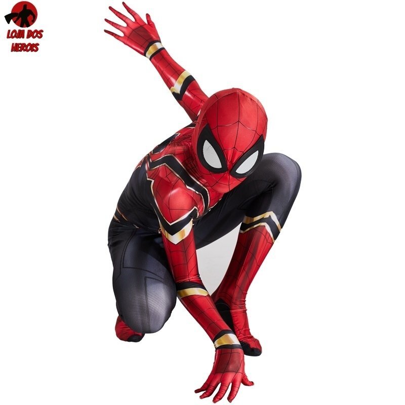 Fantasia Infantil Cosplay Heróis Homem Aranha De Ferro Eventos Festas Aniversários - Imagem 4