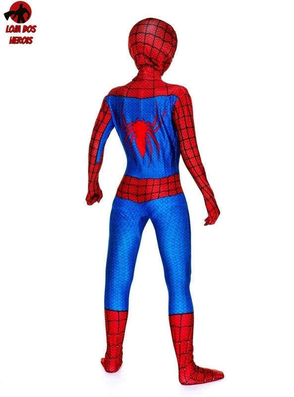 Fantasia Homem Aranha De Volta ao Lar Tom Holland Infantil Traje - Imagem 3