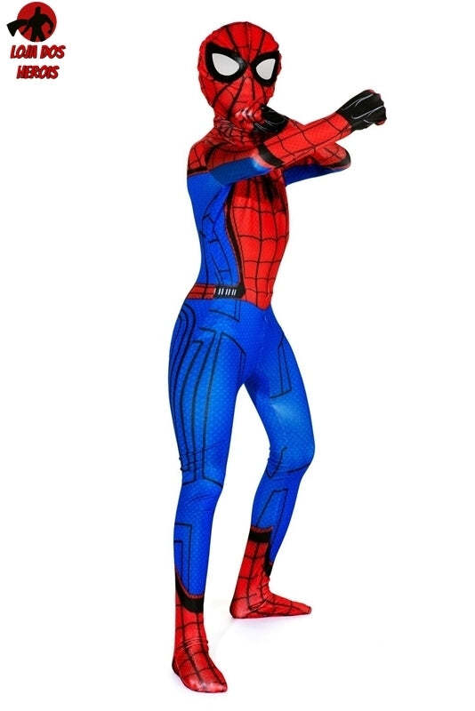 Fantasia Homem Aranha De Volta ao Lar Tom Holland Infantil Traje - Imagem 2