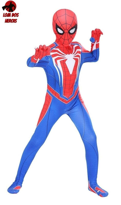 Fantasia Homem Aranha Game Jogo PS4 Xbox Cosplay Heróis Infantil Top - Imagem 2