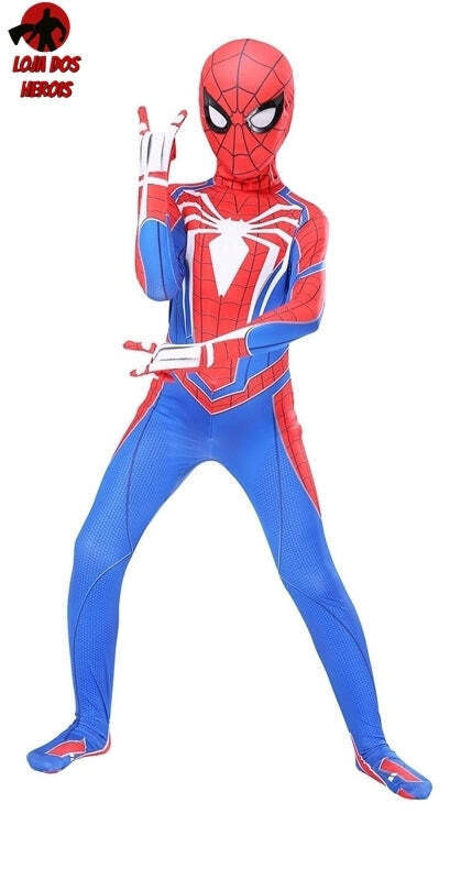 Fantasia Homem Aranha Game Jogo PS4 Xbox Cosplay Heróis Infantil Top - Imagem 3