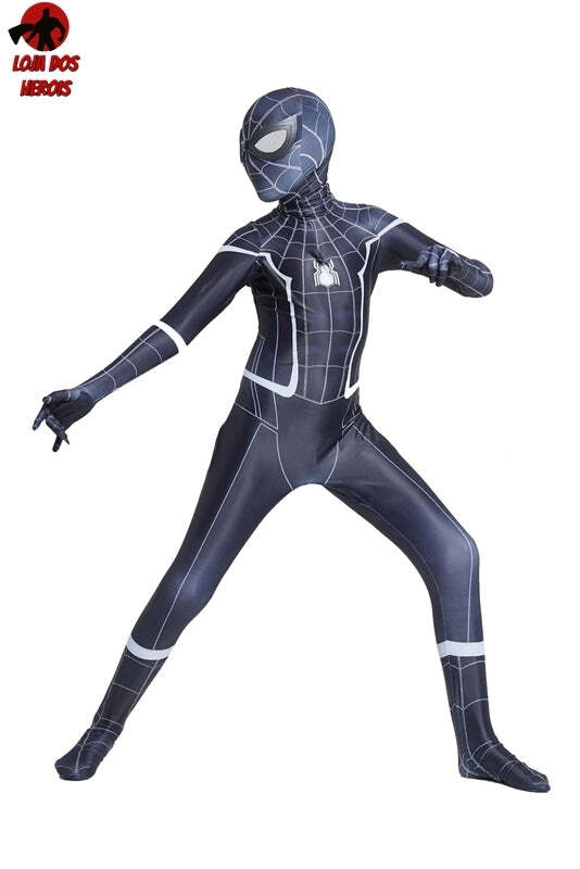 Fantasia Homem Aranha Noturno Venom Tom Holland Cosplay Infantil - Imagem 4
