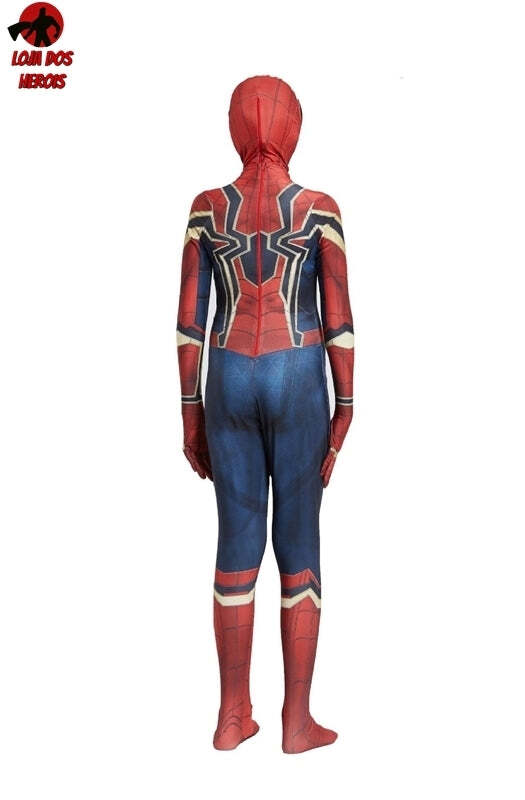 Fantasia Cosplay Heróis Infantil Homem Aranha De Ferro Eventos Traje - Imagem 3