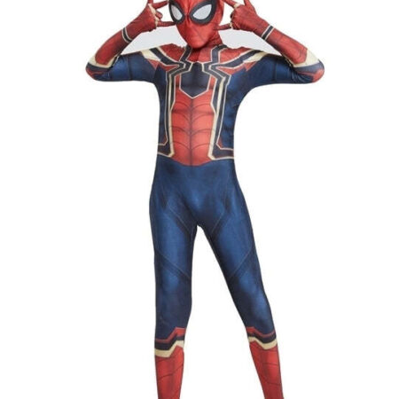Fantasia Cosplay Heróis Infantil Homem Aranha De Ferro Eventos Traje - Imagem 4