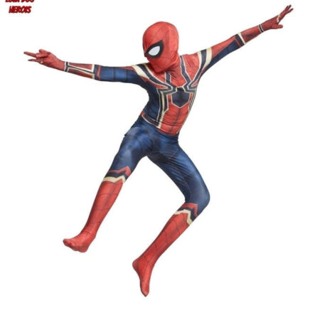 Fantasia Cosplay Heróis Infantil Homem Aranha De Ferro Eventos Traje - Imagem 5
