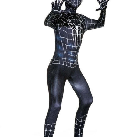 Fantasia Venom Homem Aranha Cosplay Heróis Infantil Eventos Traje Crianças - Imagem 3