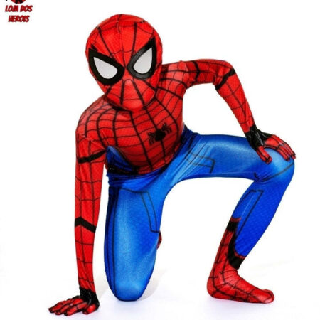 Fantasia Homem Aranha De Volta ao Lar Tom Holland Infantil Traje - Imagem 4