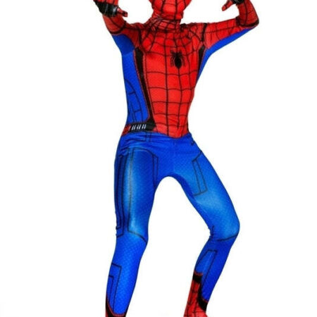 Fantasia Homem Aranha De Volta ao Lar Tom Holland Infantil Traje - Imagem 5