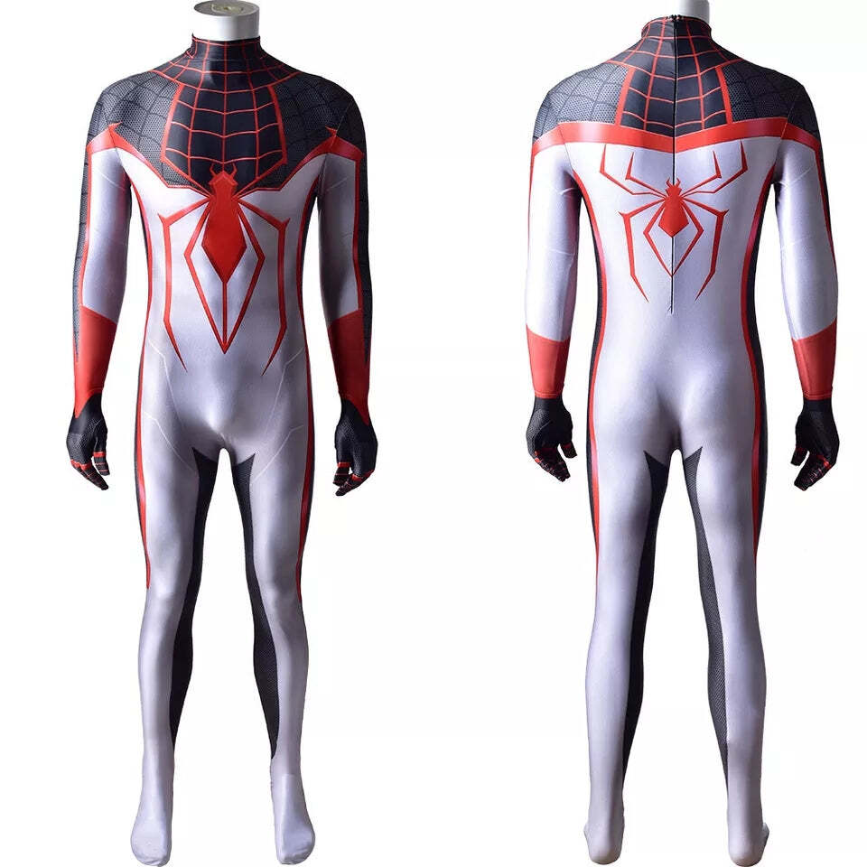 Fantasia Homem-Aranha Miles Morales Game Jogo PS4-PS5 Adulto Cosplay Traje Luxo - Imagem 5