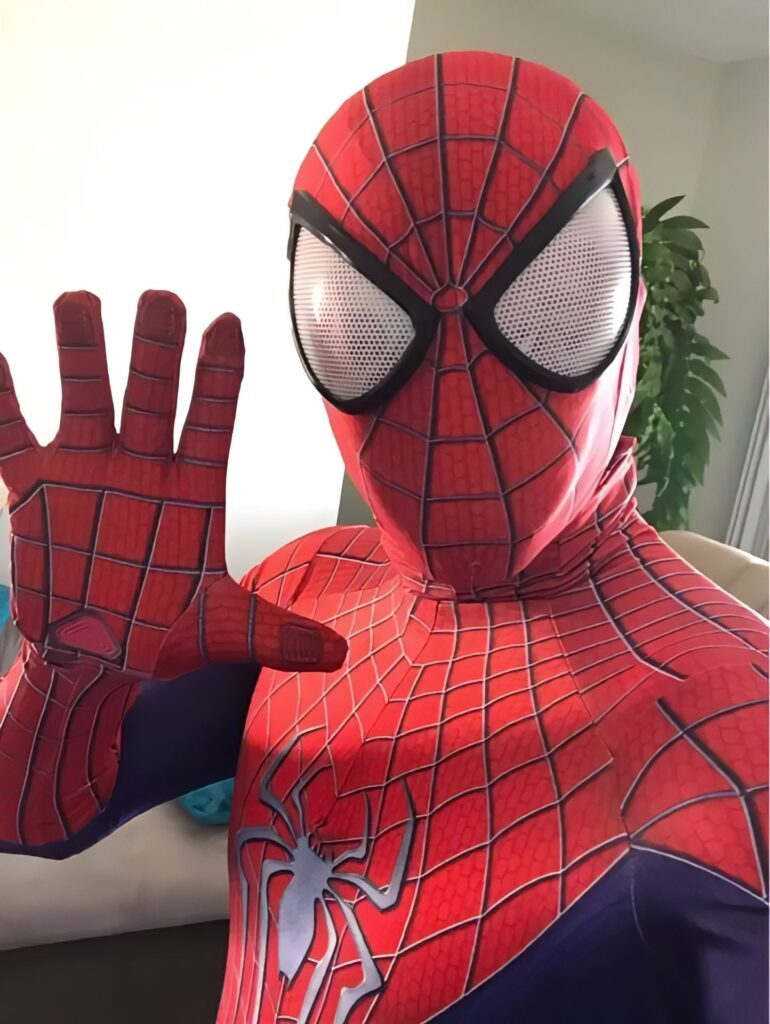 Fantasia Masculina Espetacular Homem Aranha Adulto Cosplay Traje Luxo Andrew Garfield - Imagem 2
