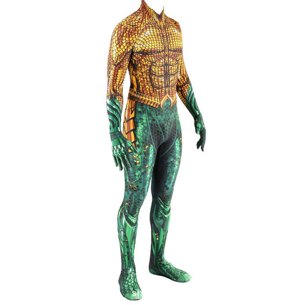 Fantasia Aquaman Heróis Filme liga da Justiça Jason Momoa Cosplay traje - Imagem 3