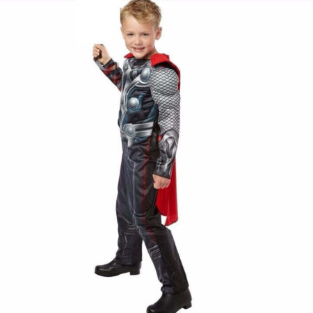 Fantasia Infantil Thor Filme Com Enchimento Músculos Crianças Top - Imagem 2