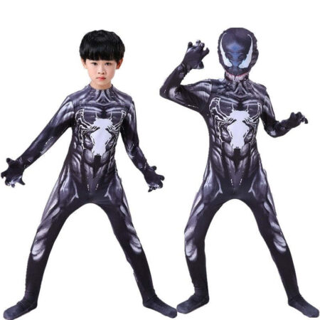 Fantasia Infantil Venom Homem Aranha Cosplay Heróis Eventos - Imagem 2