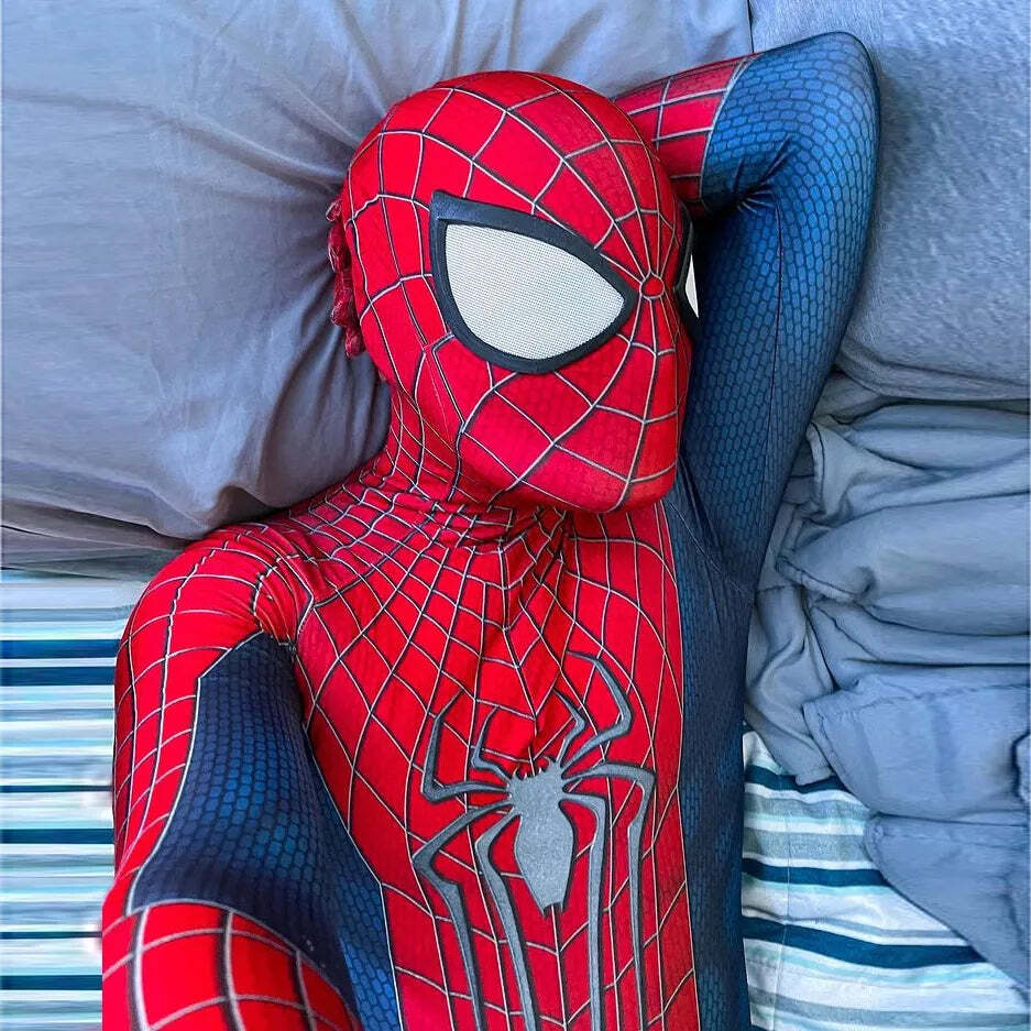 Fantasia Homem-Aranha Andrew Garfield TASM Cosplay Traje Luxo Profissional - Imagem 5