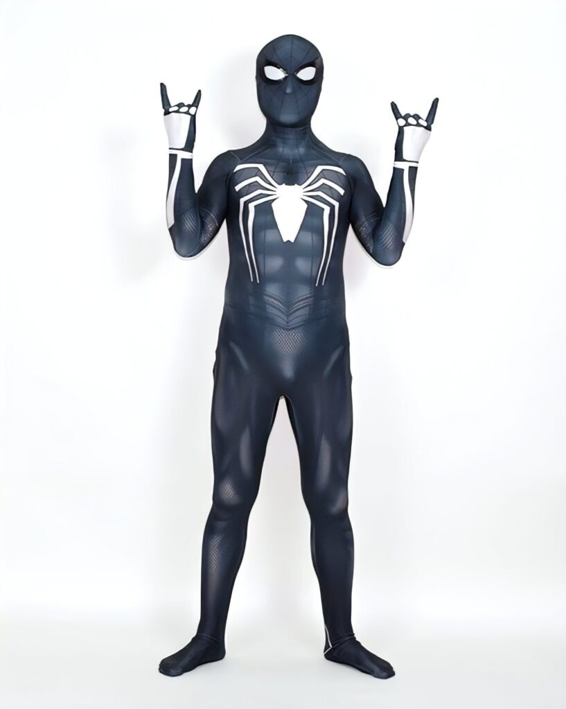 Fantasia Homem-Aranha Black Ps4 Game Cosplay Traje Luxo Profissional - Imagem 5