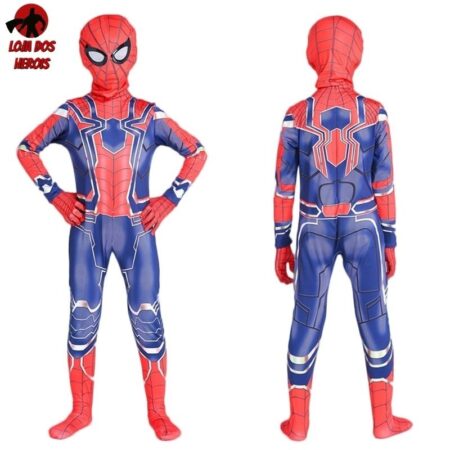 Fantasia Cosplay Heróis Infantil Homem Aranha de Ferro Vingadores - Imagem 3