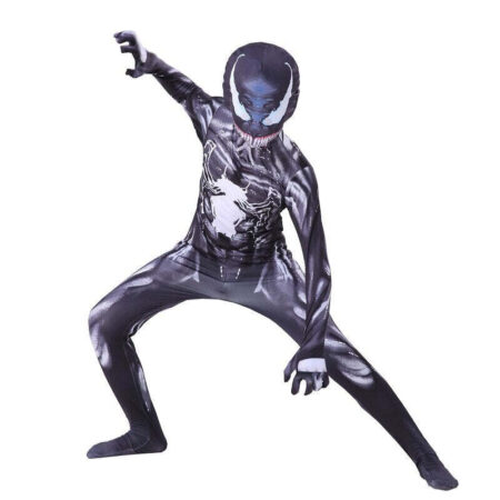 Fantasia Infantil Venom Homem Aranha Cosplay Heróis Eventos - Imagem 4