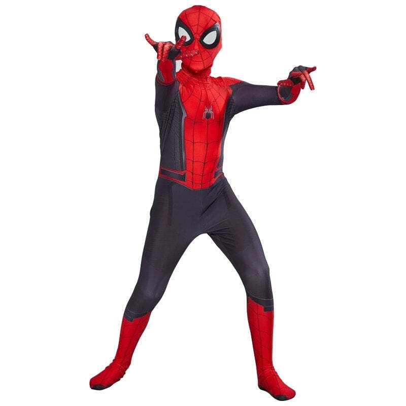 Fantasia Cosplay Heróis Infantil Homem Aranha Longe de Casa Eventos Festas - Imagem 2