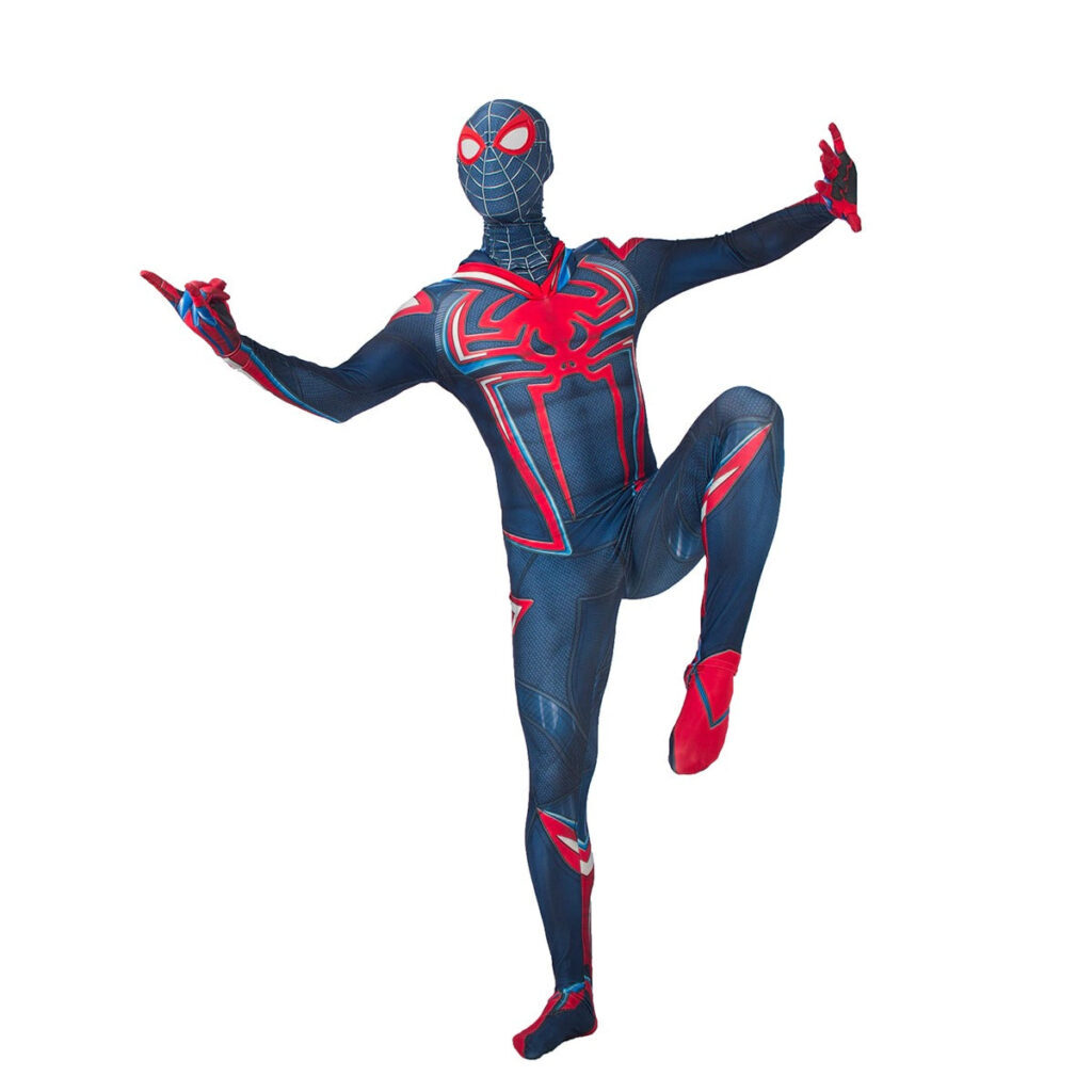 Fantasia Miles Morales 2099 Homem-Aranha Cosplay Traje Luxo Profissional - Imagem 6