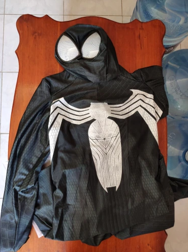 Fantasia Homem-Aranha Black Venom Adulto Cosplay Traje Luxo Profissional - Imagem 2