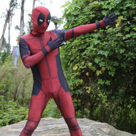 Fantasia Deadpool Filme Adulto Cosplay Traje Luxo - Imagem 2