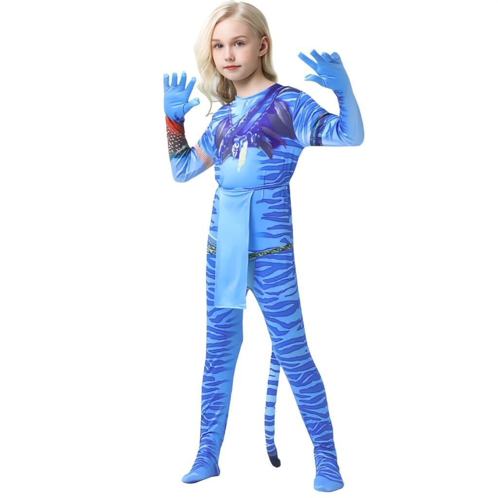 Fantasia Infantil Feminina Avatar Filme 2 Cosplay Traje Luxo Crianças - Imagem 2