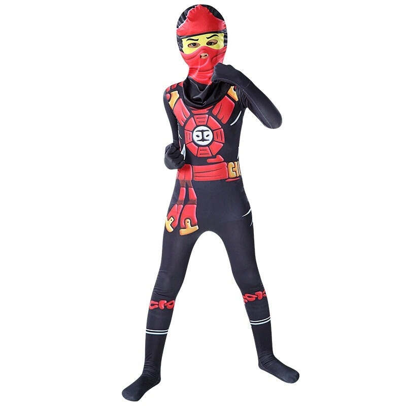 Fantasia Infantil Ninjago Power Cosplay Traje Completo Crianças Lego - Imagem 2