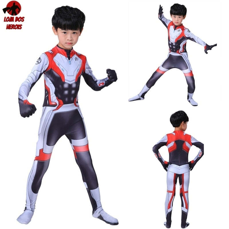 Fantasia Infantil Cosplay Heróis Traje Vingadores Ultimato Eventos Festas