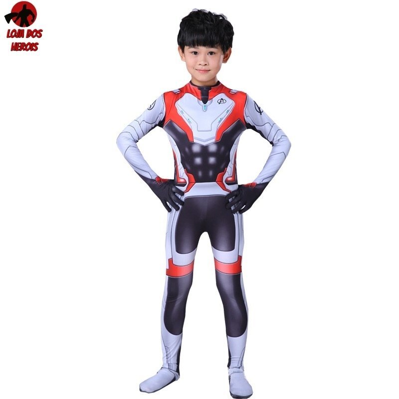 Fantasia Infantil Cosplay Heróis Traje Vingadores Ultimato Eventos Festas - Imagem 2