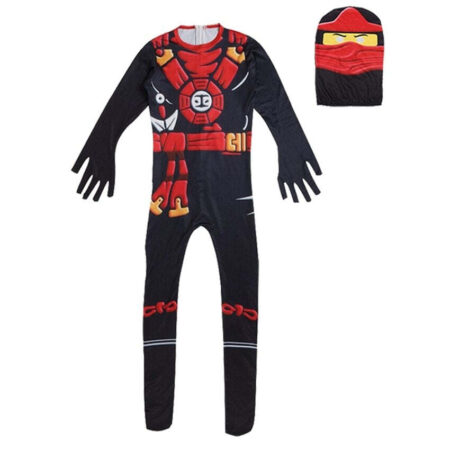 Fantasia Infantil Ninjago Power Cosplay Traje Completo Crianças Lego - Imagem 4