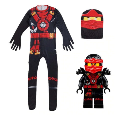 Fantasia Infantil Ninjago Power Cosplay Traje Completo Crianças Lego - Imagem 6