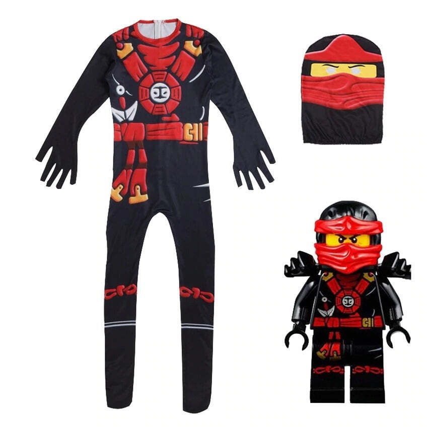 Fantasia Infantil Ninjago Power Cosplay Traje Completo Crianças Lego - Imagem 6