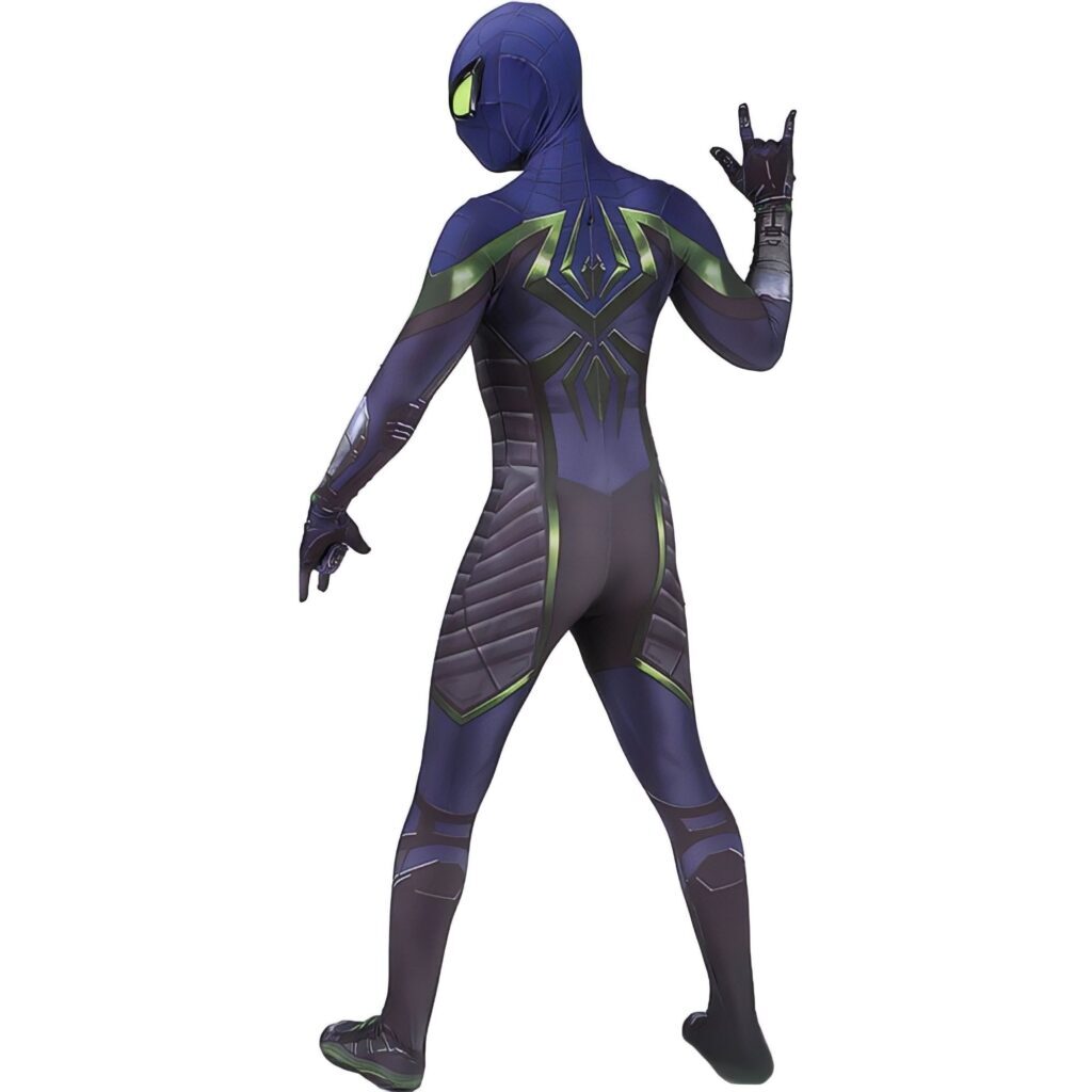 Fantasia Miles Morales Traje Soberania Roxa Game Cosplay Luxo Profissional - Imagem 5