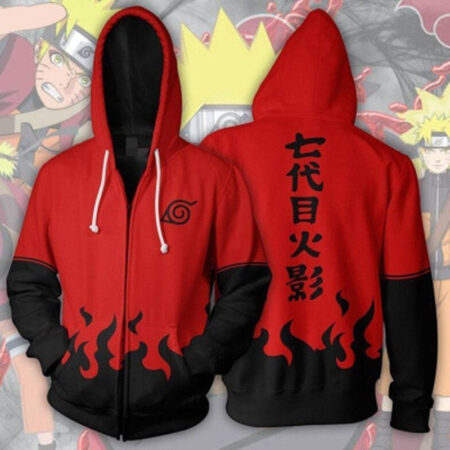 Jaqueta/Blusa/Casaco Naruto Uzumaki Hokage