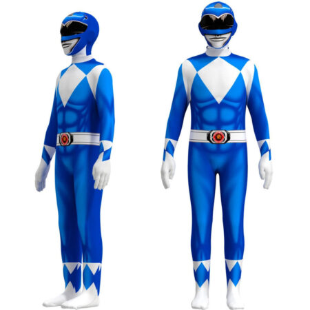 Fantasia Infantil Power Rangers Clássico Cosplay Traje Completo Festas Aniversários - Imagem 4