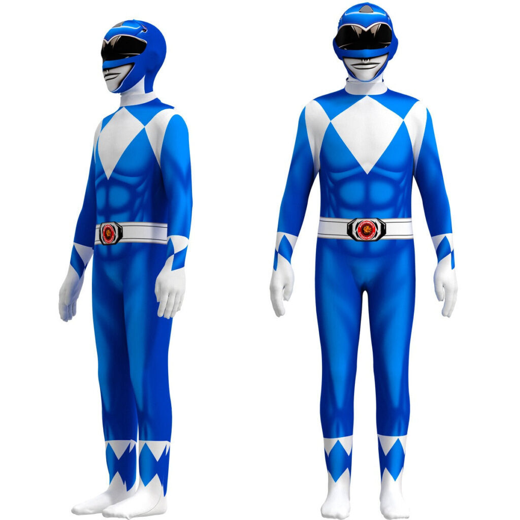 Fantasia Infantil Power Rangers Clássico Cosplay Traje Completo Festas Aniversários - Imagem 4
