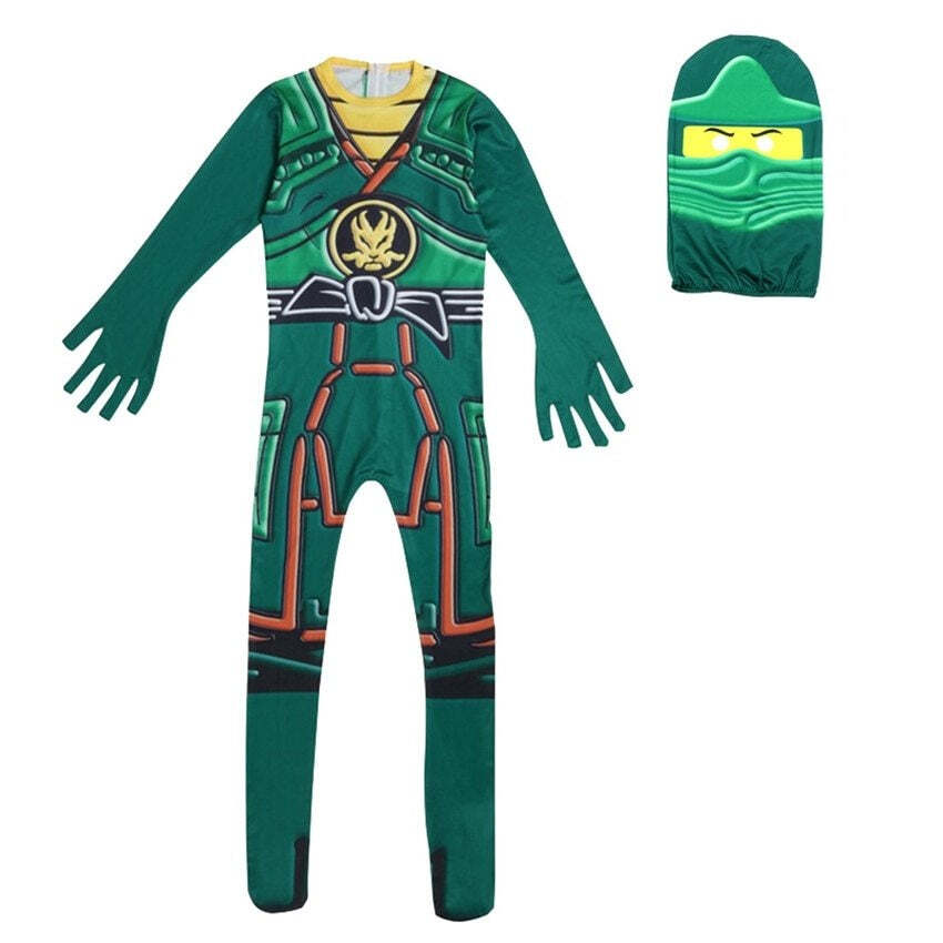 Fantasia Infantil Ninjago Power Cosplay Traje Completo Crianças Lego - Imagem 9
