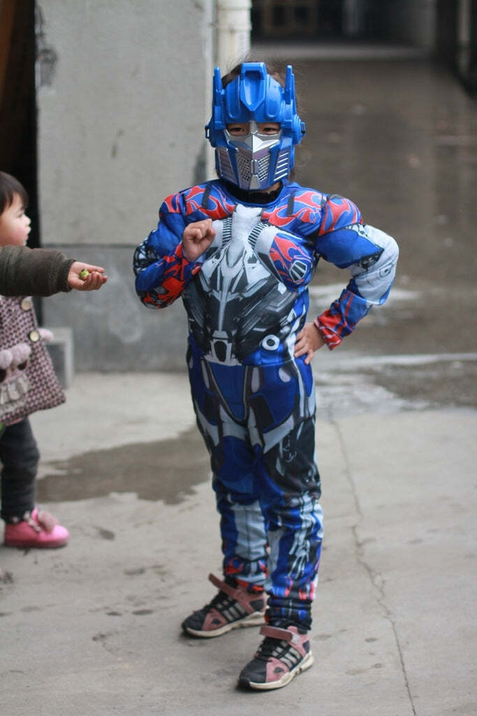 Fantasia Infantil Optimus Prime Transformers Com Enchimento Músculos Crianças Top - Imagem 2