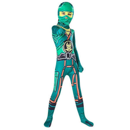 Fantasia Infantil Ninjago Power Cosplay Traje Completo Crianças Lego - Imagem 7