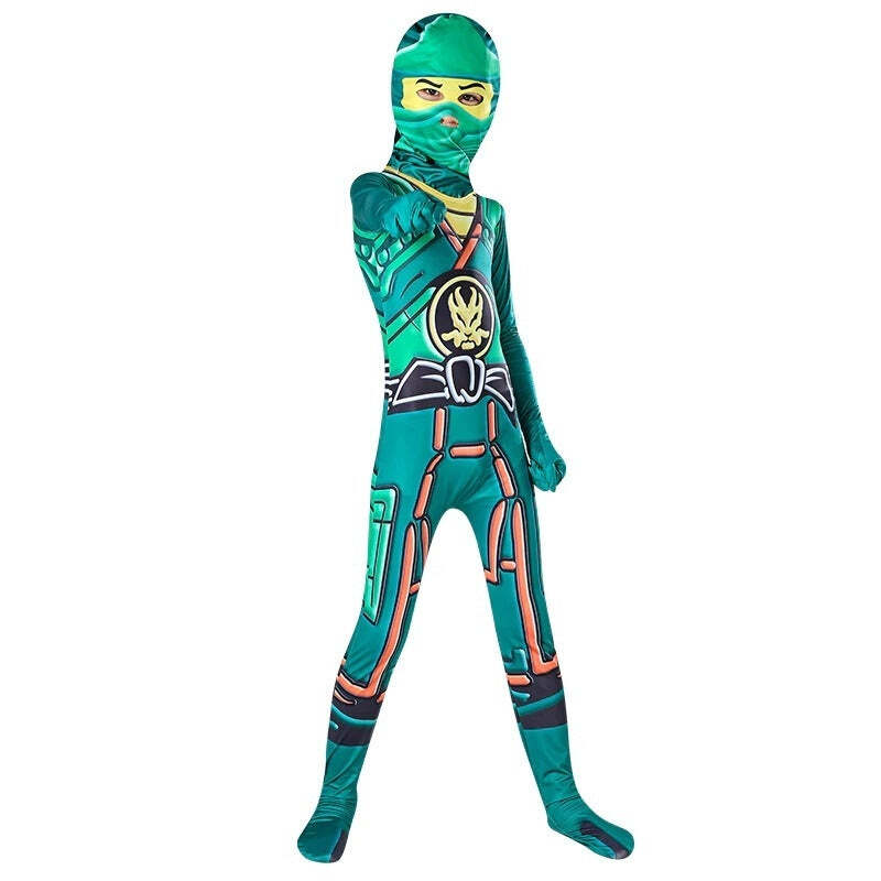 Fantasia Infantil Ninjago Power Cosplay Traje Completo Crianças Lego - Imagem 7