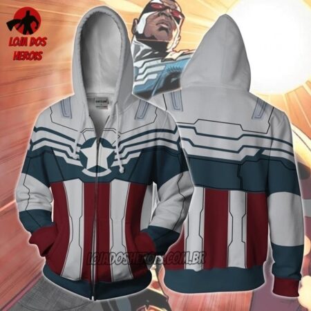 Jaqueta Blusa Casaco - Capitão América Sam Wilson